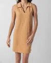 Lilla P Sleeveless Collared Dress In Teak In Silver