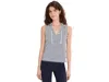 Lilla P Sleeveless Collared Top In Multi