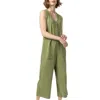 LILLA P SLEEVELESS JUMPSUIT IN DILL