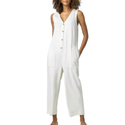 Lilla P Sleeveless Jumpsuit In Gardenia In White