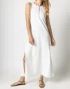 Lilla P Sleeveless Keyhole Maxi Dress In White In White