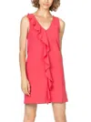 Lilla P Sleeveless Ruffle Front Dress In Pink In Pink