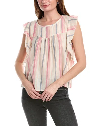 Lilla P Sleeveless Ruffle Top In Multi