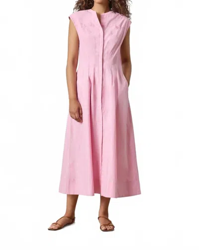 Lilla P Sleeveless Seamed Maxi Dress In Taffy In Pink