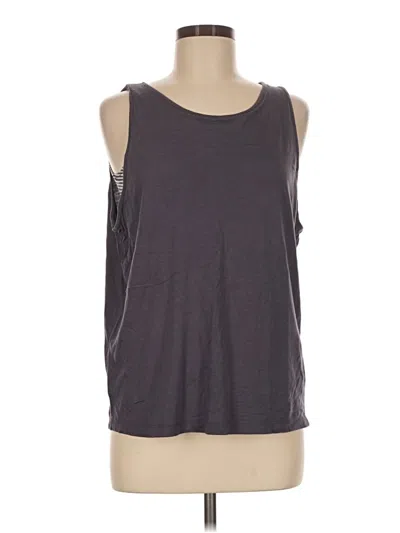 Pre-owned Lilla P Sleeveless Top Gray Scoop Neck Tops