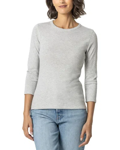 Lilla P Slim Crewneck Shirt In Gray
