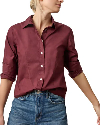 Lilla P Slim Fit Button Down Shirt In Burgundy