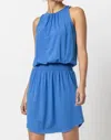 Lilla P Smocked Crewneck Dress In Riviera In Blue