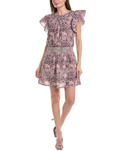 Lilla P Smocked Waist Mini Dress In Purple