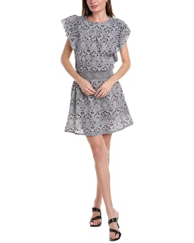 Lilla P Smocked Waist Mini Dress In Animal Print