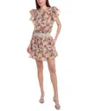 Lilla P Smocked Waist Mini Dress In Multi
