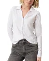 Lilla P Split Collar Button Down Shirt In White