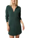 Lilla P Split Neck Collared Dress In Green