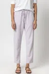 Lilla P Straight Leg Waffle Knit Pant In Thistle In Purple