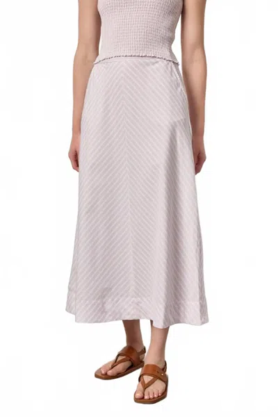 Lilla P Stripe Maxi Skirt In Lavender In Neutral