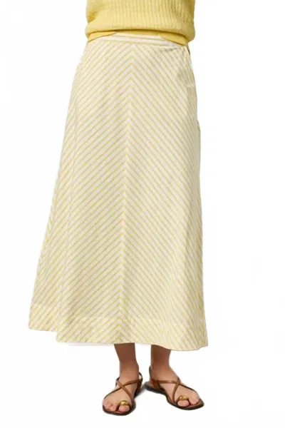 Lilla P Stripe Maxi Skirt In Sunflower In Yellow