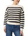 Lilla P Stripe Stitch Sweater In White