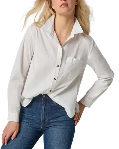 Lilla P Striped Button Down Shirt In White