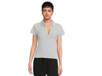 Lilla P Striped Polo T-shirts In Black