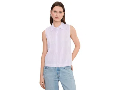 Lilla P Striped Sleeveless Shirt In Purple