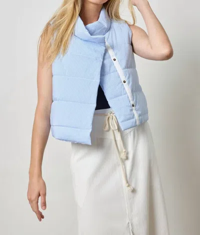 Lilla P Striped Spring Vest In Blue