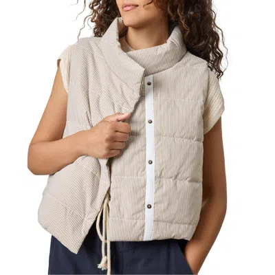 Lilla P Striped Vest In Earth Color