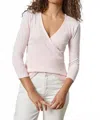 Lilla P Surplice Tee In Camellia In Neutral