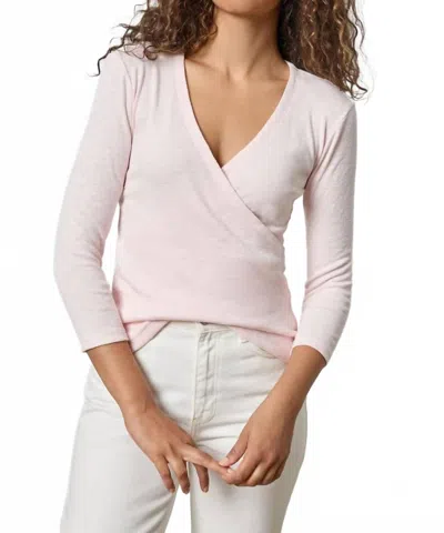 Lilla P Surplice Tee In Camellia In Neutral