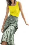Lilla P Sweater Tank In Lemon Lime In Multi