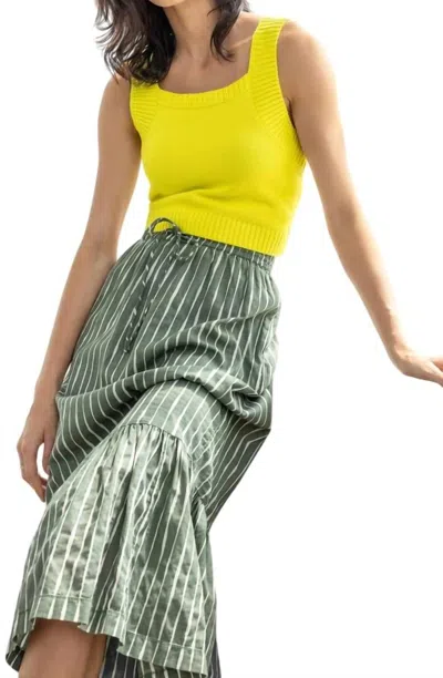 Lilla P Sweater Tank In Lemon Lime In Multi