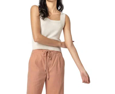 Lilla P Sweater Tank Top In Ivory In Multi