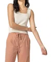 Lilla P Sweater Tank Top In Ivory In Multi