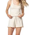 Lilla P Tank Top And Short Set In Oatmeal In White
