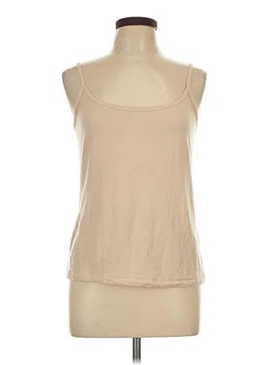 Pre-owned Lilla P Tank Top Tan Strapless Neckline Tops