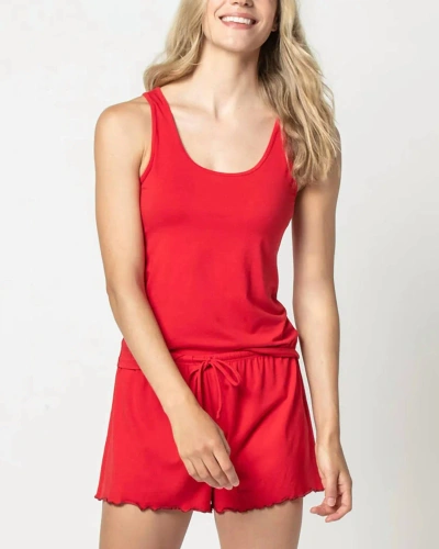 Lilla P Tank/short Set In Cherry In Red