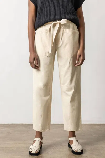 Lilla P Tapered Pants In Alabaster In White