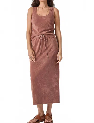 Lilla P Terry Tank Top In Bark In Brown