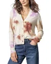 Lilla P Tie Dyed Cardigan Sweater In Clove Multi In Blue