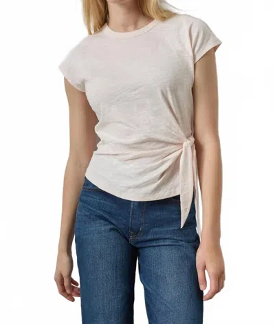Lilla P Tie Front Tee In Tearose In Neutral