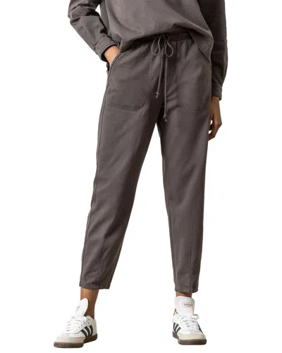 Lilla P Tie Waist Utility Pant In Gray