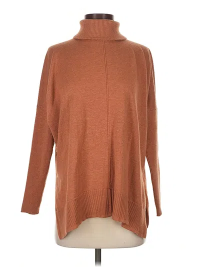 Pre-owned Lilla P Turtleneck Sweater In Brown