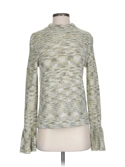 Pre-owned Lilla P Turtleneck Sweater In Silver