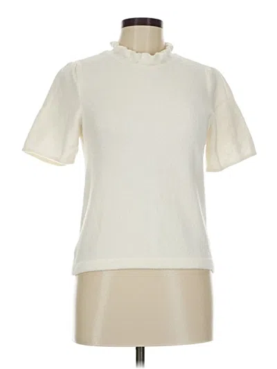 Pre-owned Lilla P Turtleneck Sweater In White