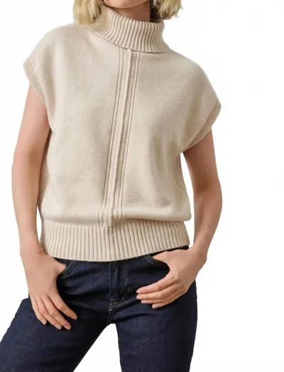 Lilla P Turtleneck Wedge Sweater In Oat In Neutral