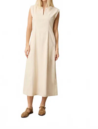 Lilla P Twill Princess Seam Dress In Eggshell In Neutral