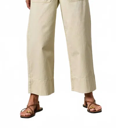Lilla P Twill Straight Leg Pant In Parchment In Neutral