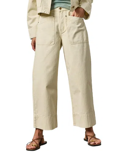 Lilla P Twill Straight Leg Pant In Transparent