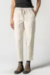 Lilla P Utility Pant In Natural In White