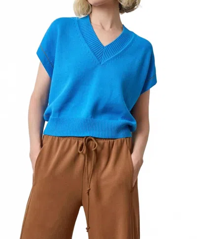 Lilla P V-neck Sweater In Dutch Blue