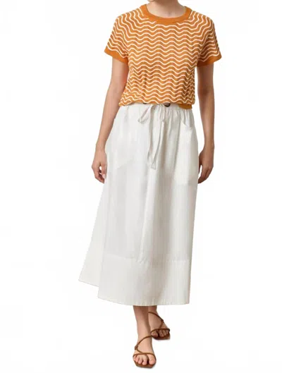 Lilla P Wave Stitch Sweater In Marigold Wave In Multi